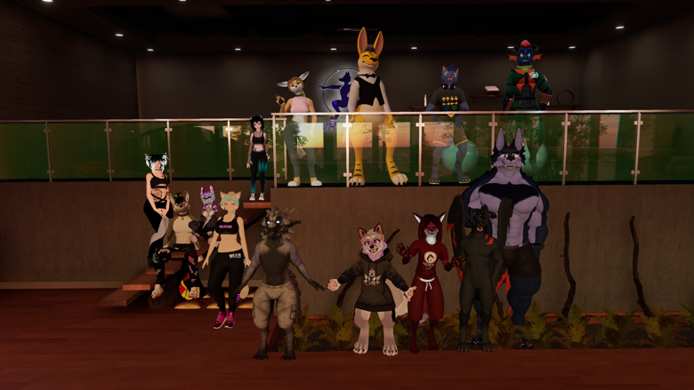 The VR Yoga community gathered together in VRChat